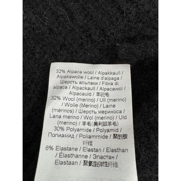 Ganni Womens Black Bead Embellished Knitted Alpaca Wool Cardigan Sz S - Picture 6 of 6